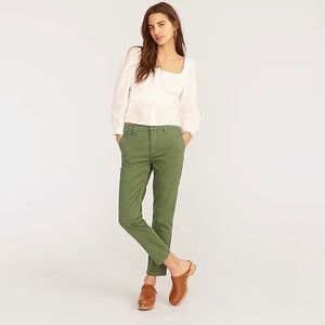 J. Crew Slim Twill Chino Pants Olive Green Size 2
